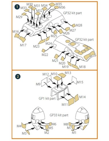 Be-6 Madge painting mask for Trumpeter kit 