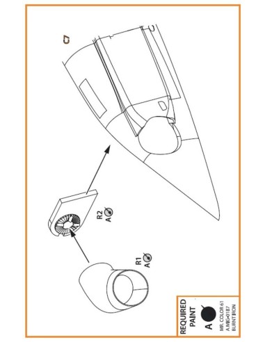 UH-2 A/B SEASPRITE resin exhaust for CP kit CP72002 