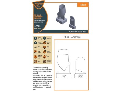 UH-2 A/B SEASPRITE resin exhaust for CP kit CP72002 