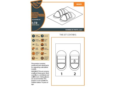 Gloster E28/39 Pioneer vacuum formed canopy for CP kits CP72001/CP72007 