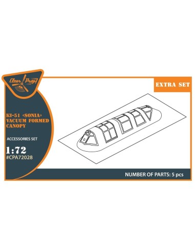 Ki-51 Sonia (all versions) vacuum formed canopy for CP kits CP72011/CP72012/CP72013 