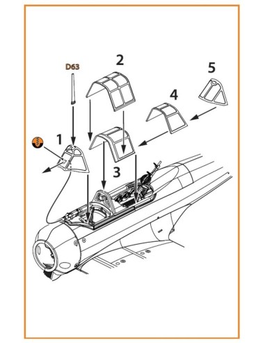 Ki-51 Sonia (all versions) vacuum formed canopy for CP kits CP72011/CP72012/CP72013 