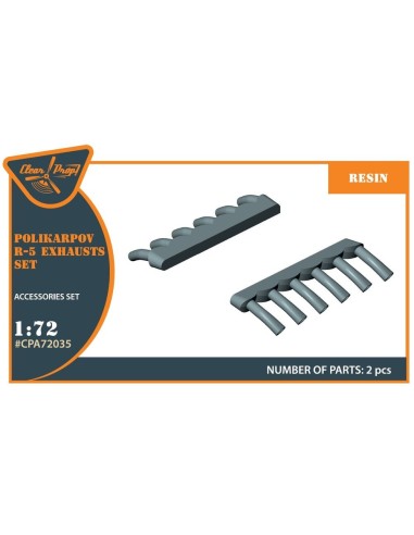 Polikarpov R-5 resin exhausts for AMG kits 