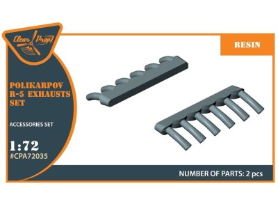Polikarpov R-5 resin exhausts for AMG kits 