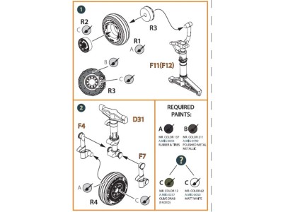 OV-1 A/B/C/D Mohawk wheels set for CP kit ??72016 