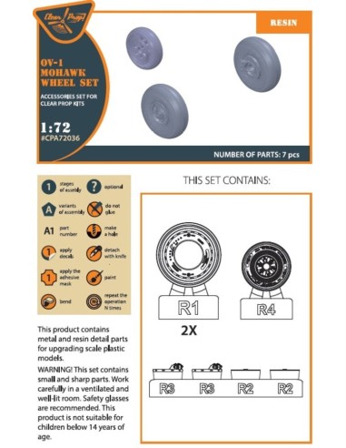 OV-1 A/B/C/D Mohawk wheels set for CP kit ??72016 