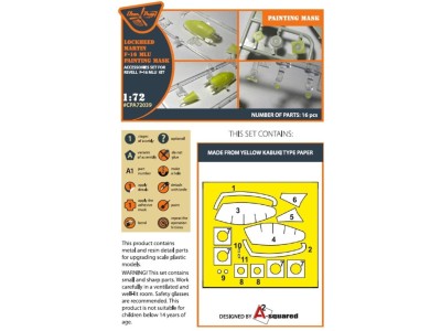 F-16 single seater painting mask for REVELL kit 