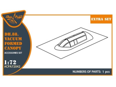 DH.88 Comet vacuum formed canopy for CP kits 