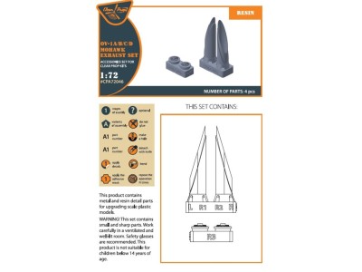 OV-1 A/B/C/D Mohawk exhaust set for CP kit 