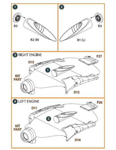 OV-1 A/B/C/D Mohawk exhaust set for CP kit 