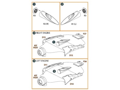 OV-1 A/B/C/D Mohawk exhaust set for CP kit 