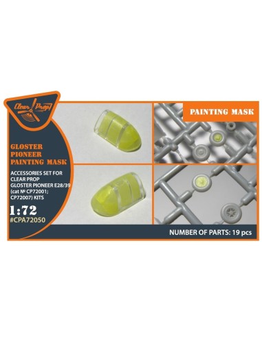 Gloster E28/39 Pioneer painting mask for CP kits CP72001/CP72007 