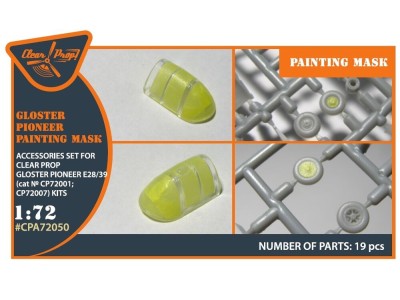 Gloster E28/39 Pioneer painting mask for CP kits CP72001/CP72007 