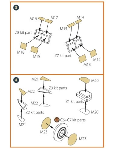 A5M2b Claude (early version) painting mask for CP kits CP72006/CP72008 