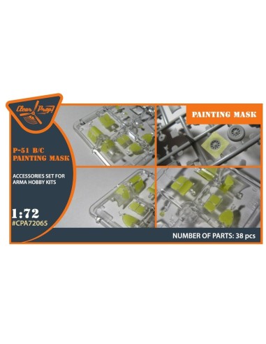 P-51B/C Mustang painting mask for Arma Hobby kits 