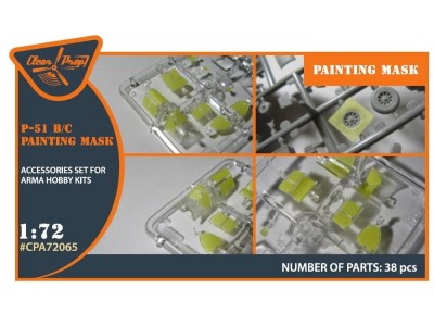 P-51B/C Mustang painting mask for Arma Hobby kits 