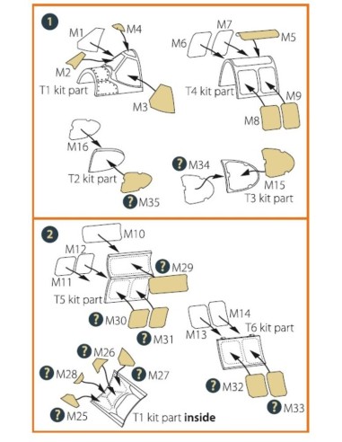 P-51B/C Mustang painting mask for Arma Hobby kits 