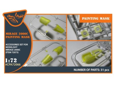 Mirage 2000C painting mask for Modelsvit kit 72073 