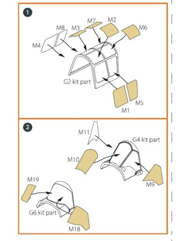 Hawk H-75 M/N/O painting mask for CP kits CP72021/CP72022/CP72029 