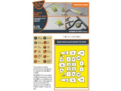 Hawk H-75 M/N/O painting mask for CP kits CP72021/CP72022/CP72029 