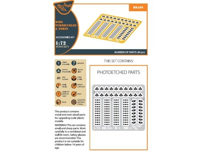 Wire Turnbuckles and ports PE set for CP kits DH.9a/R-1/MR-1 