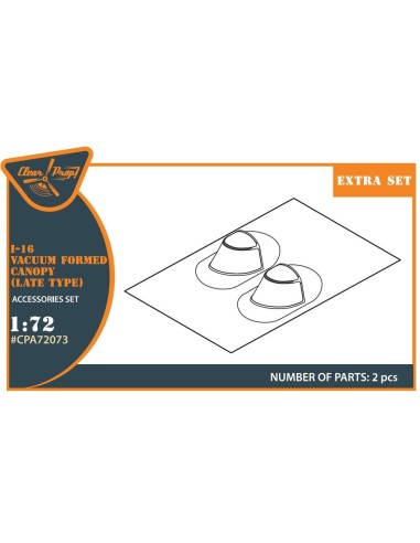 I-16 vacuum formed canopy (late version) for CP kit 