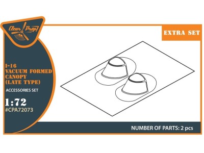 I-16 vacuum formed canopy (late version) for CP kit 