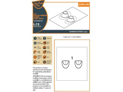 I-16 vacuum formed canopy (late version) for CP kit 