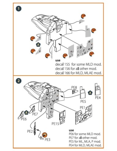 MiG-23ML, MLD, P, MLAE PE set for CP kits 