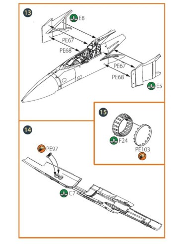 MiG-23ML, MLD, P, MLAE PE set for CP kits 