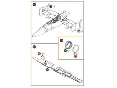 MiG-23ML, MLD, P, MLAE PE set for CP kits 