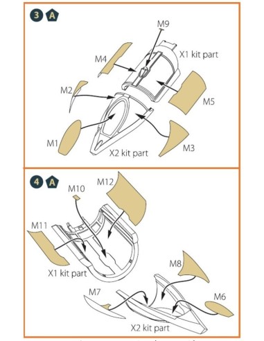 MiG-23ML, MLD, P, MLAE painting mask for CP kits 