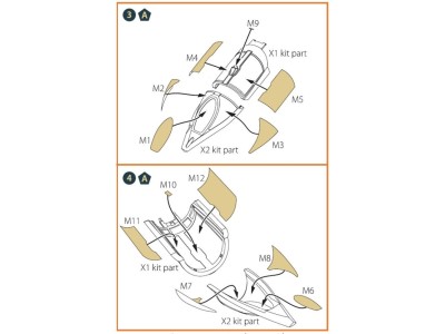 MiG-23ML, MLD, P, MLAE painting mask for CP kits 
