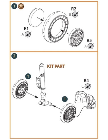 MiG-23ML, MLD, P, MLAE wheel set 