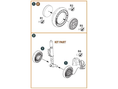 MiG-23ML, MLD, P, MLAE wheel set 