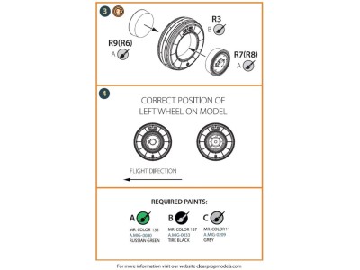 MiG-23ML, MLD, P, MLAE wheel set 