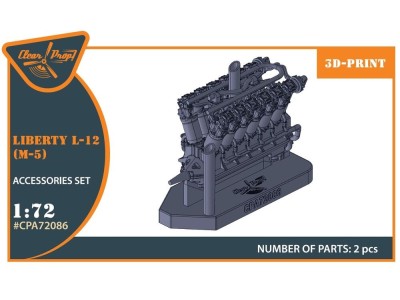 Liberty L-12 engine set 3D print 