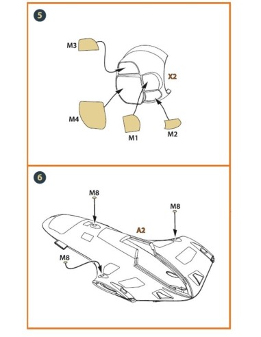TB.2 PE parts and painting mask x2 set for CP kits 