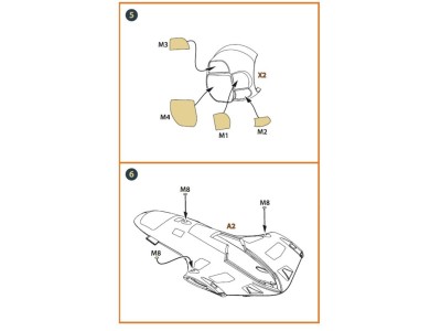 TB.2 PE parts and painting mask x2 set for CP kits 