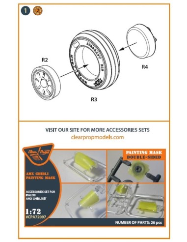 AMX, AMX-T Ghibli wheel set for Italeri kits 