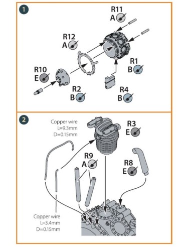 A5M Claude (all versions) resin engine set for CP kits CP72006/CP72008/CP72009/CP72010 upgrated 
