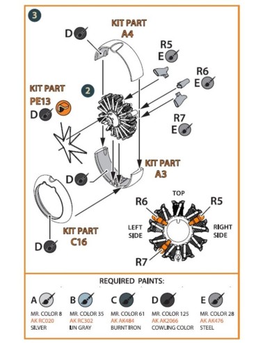 A5M Claude (all versions) resin engine set for CP kits CP72006/CP72008/CP72009/CP72010 upgrated 