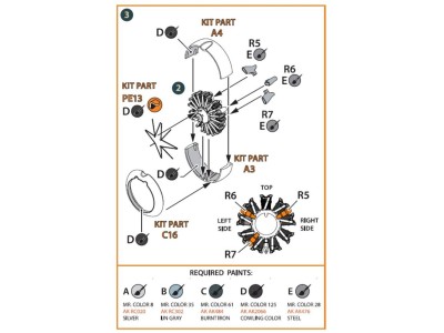 A5M Claude (all versions) resin engine set for CP kits CP72006/CP72008/CP72009/CP72010 upgrated 