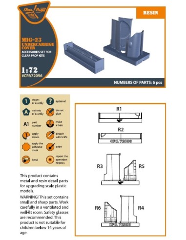 MiG-23 undercarriage covers for CP kits 