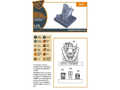 MiG-23 Instrument panel cover with gunsight for CP kits 