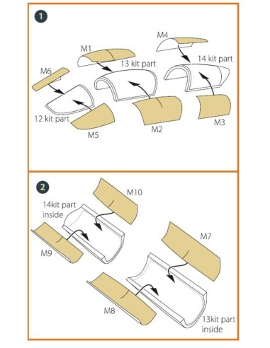 F-5F Tiger II painting mask for Italeri kits 