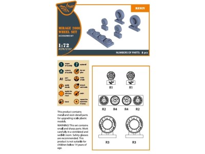 Mirage-2000 wheel set for Modelsvit, Dream Model kits 