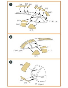 Me-410 B-1/U2/U4/R4 painting mask for Finemolds kits  2