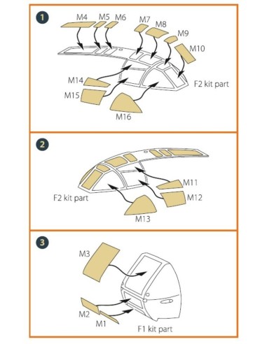 Me-410 B-1/U2/U4/R4 painting mask for Finemolds kits 