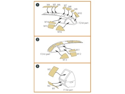 Me-410 B-1/U2/U4/R4 painting mask for Finemolds kits 